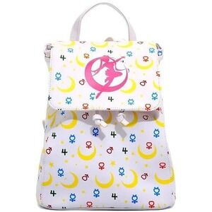 Sailor Moon Icons Crescent Moons Stars Guardians‎ Anime Drawstring Mini Backpack